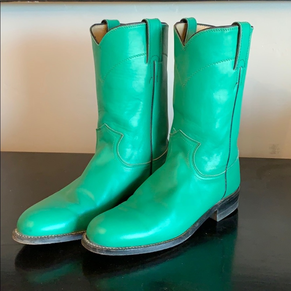 Green Justin Roper Boots 7.5